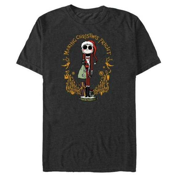Disney Nightmare Before Christmas Santa Jack Nutcracker - Short Sleeve Blended T-Shirt for Adults - Customized-Dark Heather