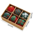 thumbnail image 2 of WJSXC Christmas Balls, 6Pcs 1.9 Inch Wool Felt Christmas Balls Hanging Ornaments Shatterproof Delicate Baubles Set, for Home Holiday Party Xmas Tree Decoration Gifts, 2 of 6