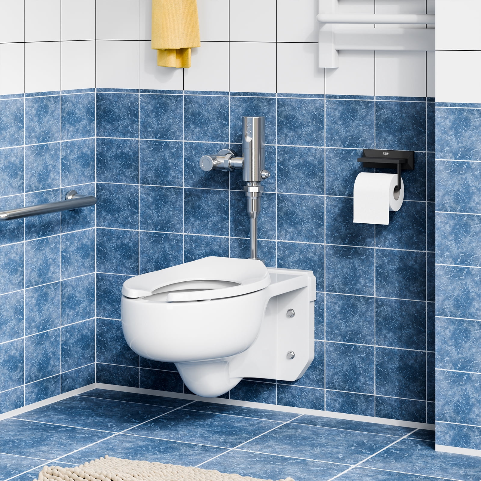 Heavy Duty Open Front Commercial Toilet Seat – Elongated Design, Easy Install & Clean, Durable for High-Stream Restrooms