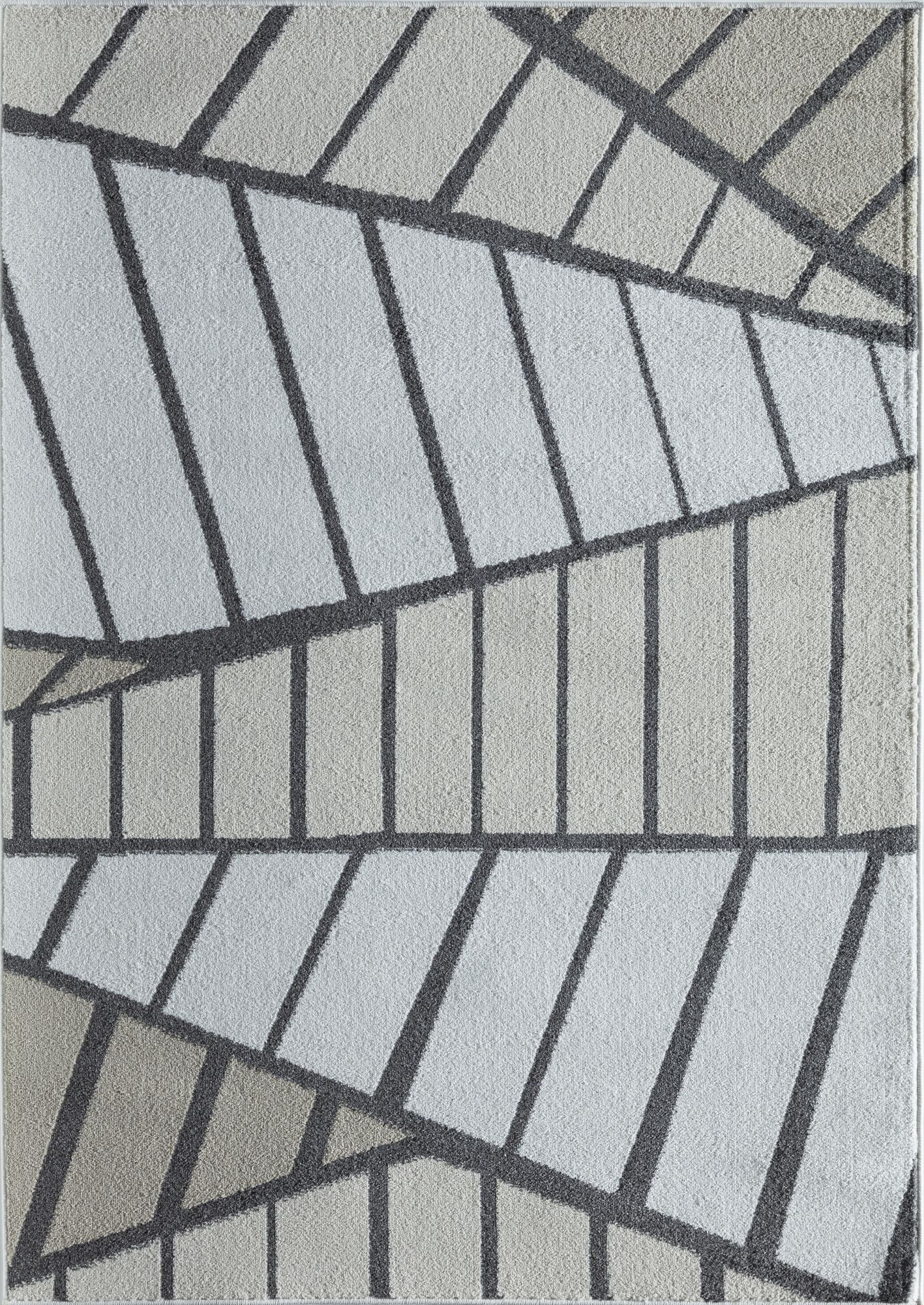 Mason Brooks Azure AZ45A Heron Plume Geometric Contemporary Tan Area Rug, 8'3" X 10'0"