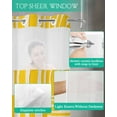 thumbnail image 4 of No Hook Shower Curtains with Snap in Liner, Yellow Geometric Waterproof Fabric Shower Curtain, Modern Abstract Minimalist Stripe Double Layers & See-Through Top Window Bathroom Curtains 60''x72'', 4 of 6
