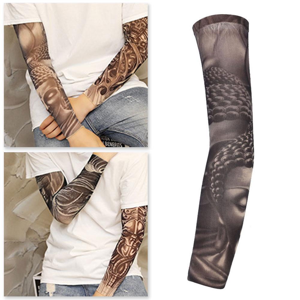 Cool Cycling Bike Bicycle Tattoo Arm Warmers Cuff Sleeve Prote UV Cover Sun I4D7