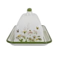 thumbnail image 6 of Enamel Butter Dish with Lid Vintage Enamelware Butter Keeper with Flower and Bird Patterns Farmhouse Butter Container Butter holder for Countertop Kitchen Decor Bee, 6 of 7