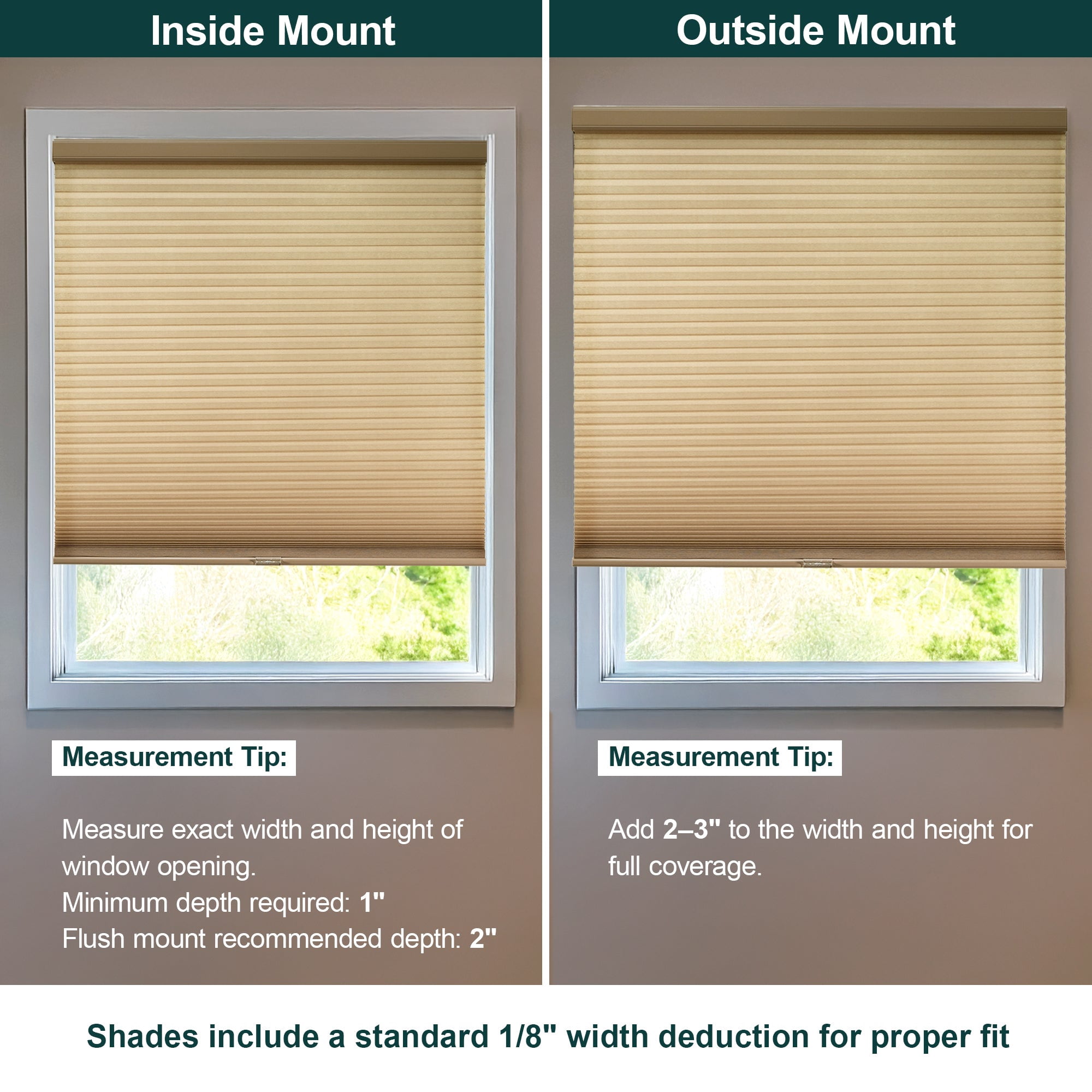 Chicology Light Filtering Cellular Shade, Morning Croissant, 63.75"W X 48"H