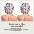 thumbnail image 2 of Qokaie London Symbols1 Printed Silk Satin Bonnet for Sleeping and Hair Protection - Adjustable, Satin Cap,Sleep Cap for Women Curly Natural Hair, 2 of 6