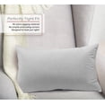 thumbnail image 2 of Nestl Velvet Throw Pillow Covers Solid Rectangle Soft Decorative Pillow Cover for Sofa, 12" x 20", Silver, Pack of 2, 2 of 8