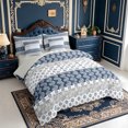 thumbnail image 2 of Erosebridal Boho Vibe 7-Piece King Bedding,Gray Horizontal Stripe King Bed in a Bag,Light Gray Reversible, 2 of 7