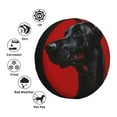 thumbnail image 4 of Easygdp Black Dog Red Background Wheel Cover,Spare Tire Cover,4-17in Spare Tire Cover Universal Fit for Trailer, Car, Truck, SUV, Jeep-15 inch, 4 of 6