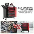 thumbnail image 4 of 5-Drawer Rolling Tool Chest with Lock, Large Mobile Tool Cart & Cabinet for Garage Workshop Storage,Tool Box Red, 4 of 7
