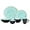 Turquoise, variant on Stoneware Sonoma 56pc Dinnerware Set, Black + Speckled Spin Wash Turquoise