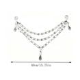thumbnail image 3 of Clear Acrylic Crystal Swag Garland Ornaments,3Pcs Triple Layer Teardrop Bead Chain with Hooks for Christmas Tree, Wedding Mantel Party Home Decor, 15.75in by XSAOP, 3 of 6