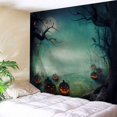 thumbnail image 4 of Tapiz de Halloween, Calabazas del Bosque, Árbol Espeluznante, Telaraña, Tapices con Tema de Terror, Tapices de Pared, Dormitorio, Sala de Estar, Dormitorio, 73 x 95 CM, 4 of 4