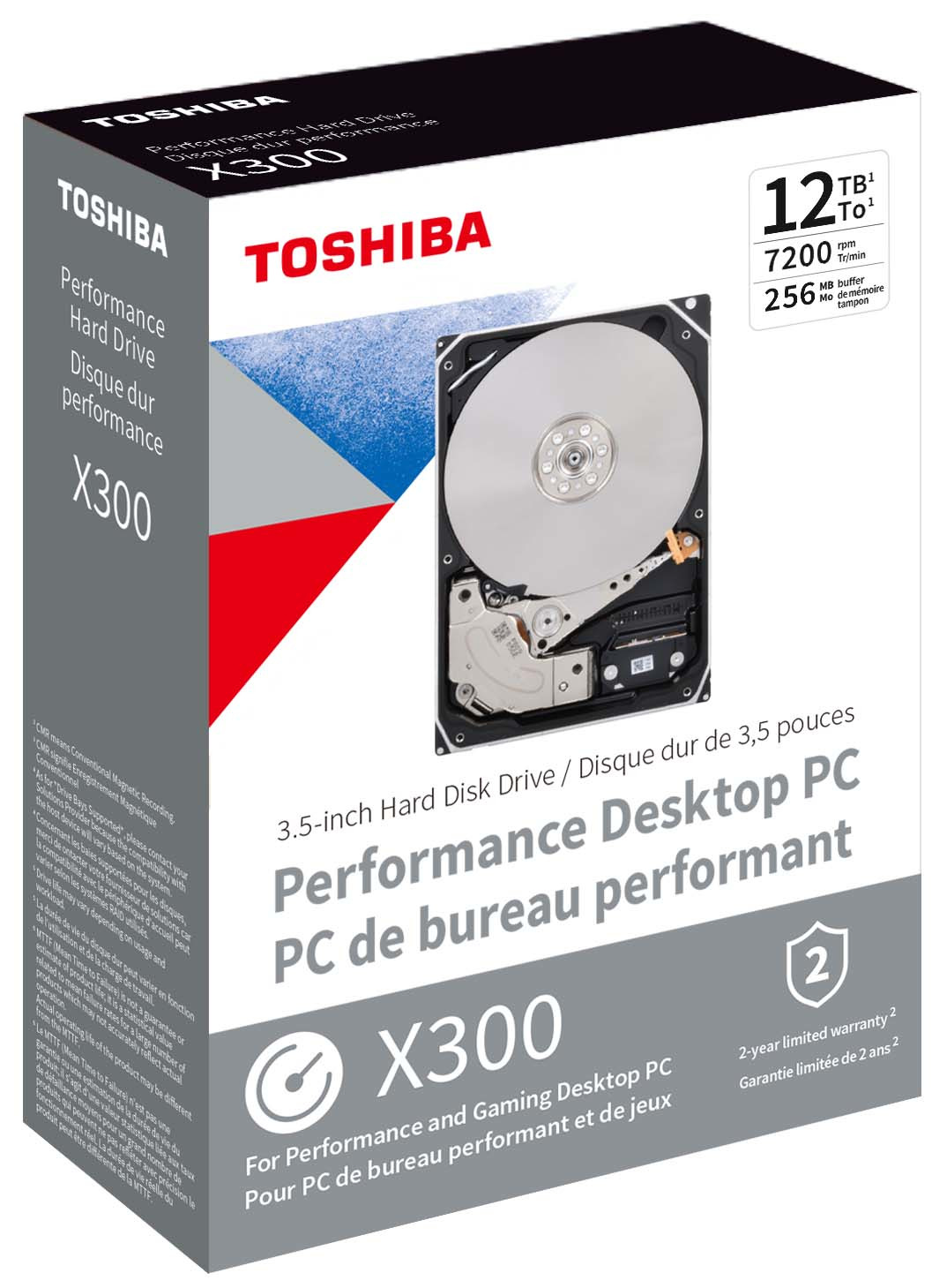Toshiba X300 Performance Internal Hard drive, 12TB HDWR21CXZSTA - image 4 of 12