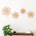thumbnail image 7 of Orange Metal Wall Sculptures 4-Pack Starburst Sunburst Decor for Living Room Bedroom Entryway, 7 of 7