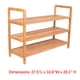 thumbnail image 2 of Zapatero independiente de 3 niveles con asas - Bambú - Madera - Armarios y entrada - Organizador - Capacidad para 9 pares de zapatos, 2 of 5