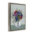 thumbnail image 4 of Stupell Industries Ginger Jar & Anemones Plants & Flowers Painting Brown Floater Framed Canvas Art Print Wall Art, 17 x 21, 4 of 10