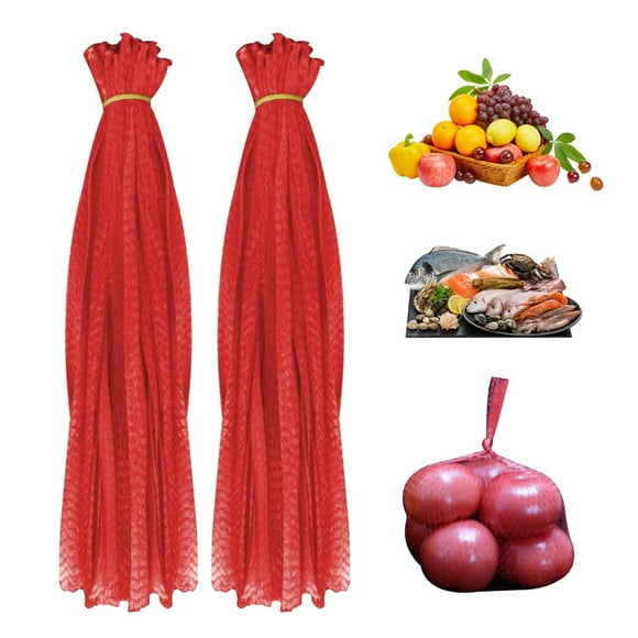 Mesh Bag 100Pcs 15.75in Reusable Produce Bags PP 1-1.5kg Load Net Bags See-through Multipurpose