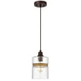thumbnail image 2 of RADIANCE goods Transitional 1 Light Oil Rubbed Bronze Mini Pendant Ceiling Fixture 6" Wide, 2 of 10
