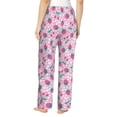 thumbnail image 3 of Xecao Cherry Strawberry Women's Straight Lounge Pajama Pants: The Epitome of Relaxed Sleepwear, 3 of 9
