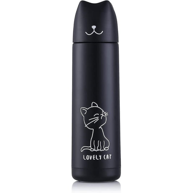 Botella de agua con termo para gatos YUANXCMXG acero inoxidable 17 oz