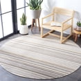 thumbnail image 3 of SAFAVIEH Cabana Fedelma Indoor/Outdoor Area Rug, Ivory/Grey, 7' x 7' Round, 3 of 13