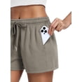 thumbnail image 6 of Cadmus Women's Drawstring Sweat Shorts High Waisted Summer Workout Casual Lounge Shorts with Pockets, 6 of 9
