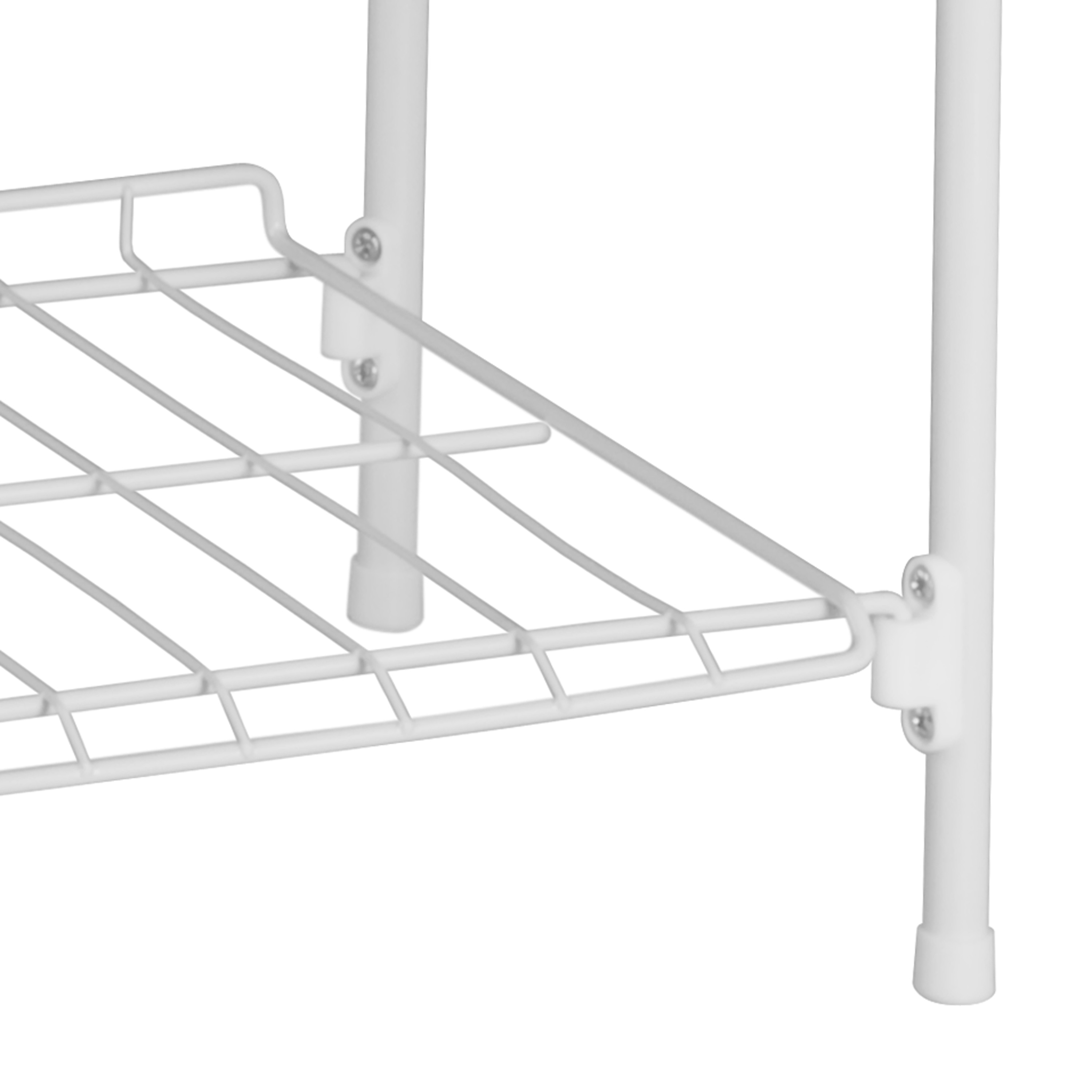 Honey Can Do 4-Tier White Metal Shoe Rack And Accessories Storage, White, Basement/Garage - image 5 of 8
