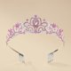 thumbnail image 1 of Xiao Hua Corona elegante de princesa con peine y diamantes de imitación de plata y rosa para mujer, tocado para novia, boda, fiesta de cumpleaños, 1 pieza, 1 of 5