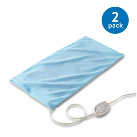 (2 Pack) Sunbeam King-Size Moist/Dry Heating Pad with UltraHeat Technology and 3 Heat Settings