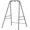 Black + Steel, variant on IRONHALL Stable Hammock Hanging Chair Stand, Metal Swing Support Frame, Stand Only, Indoor & Outdoor Use