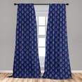 thumbnail image 5 of Ambesonne Floral Curtains, Simplistic Minimalist Leaves, Pair of 28"x95", Indigo and Lavender, 5 of 5