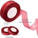 thumbnail image 2 of 2 Rollos de Cinta de Organza (Cinta Roja), Cinta de Gasa Transparente, Cada uno de 20 mm x 45 m, Utilizado para Bricolaje, Cinta para Envolver Regalos, decoración de Cinta para Fiestas de cumpleaños, 2 of 5