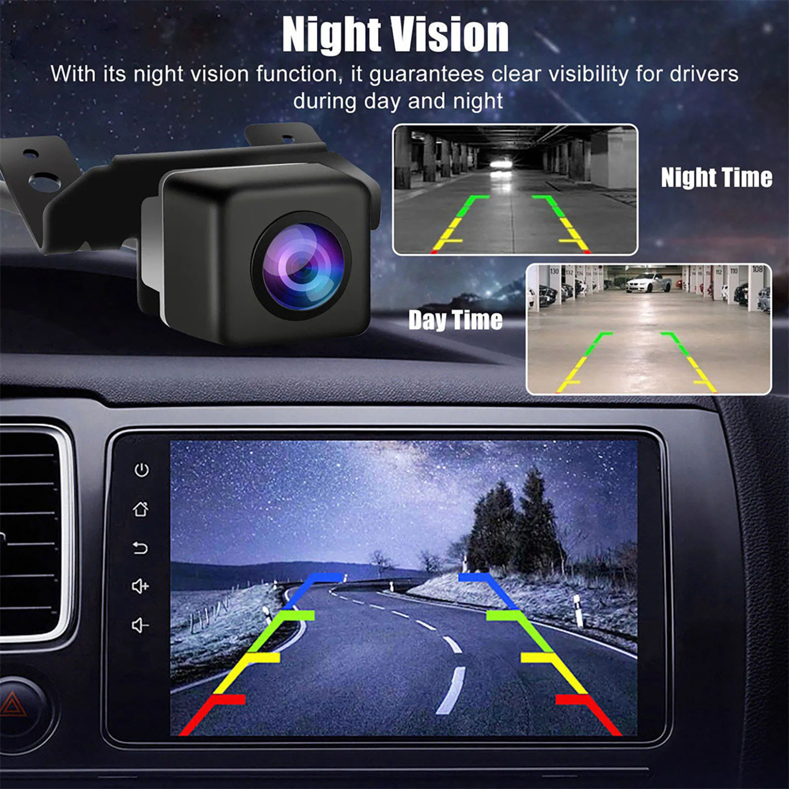 Suuonee Rear View Camera For Ford Focus 2012-2014 – HD 170° Wide Angle Reverse Backup Camera, IP67 Waterproof