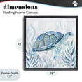 thumbnail image 4 of Stupell Industries Contemporary Smiling Turtle Gaze Black Floating Frame Canvas Art, 18 x 18, by Janet Tava, 4 of 8