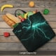thumbnail image 5 of Balery Green Lightning Flash Bolsa de Mano para Mujeres con Cremallera, Bolsa de Gimnasio con Compartimentos, Bolsa para Laptop, Bolsa para Trabajo, 5 of 7