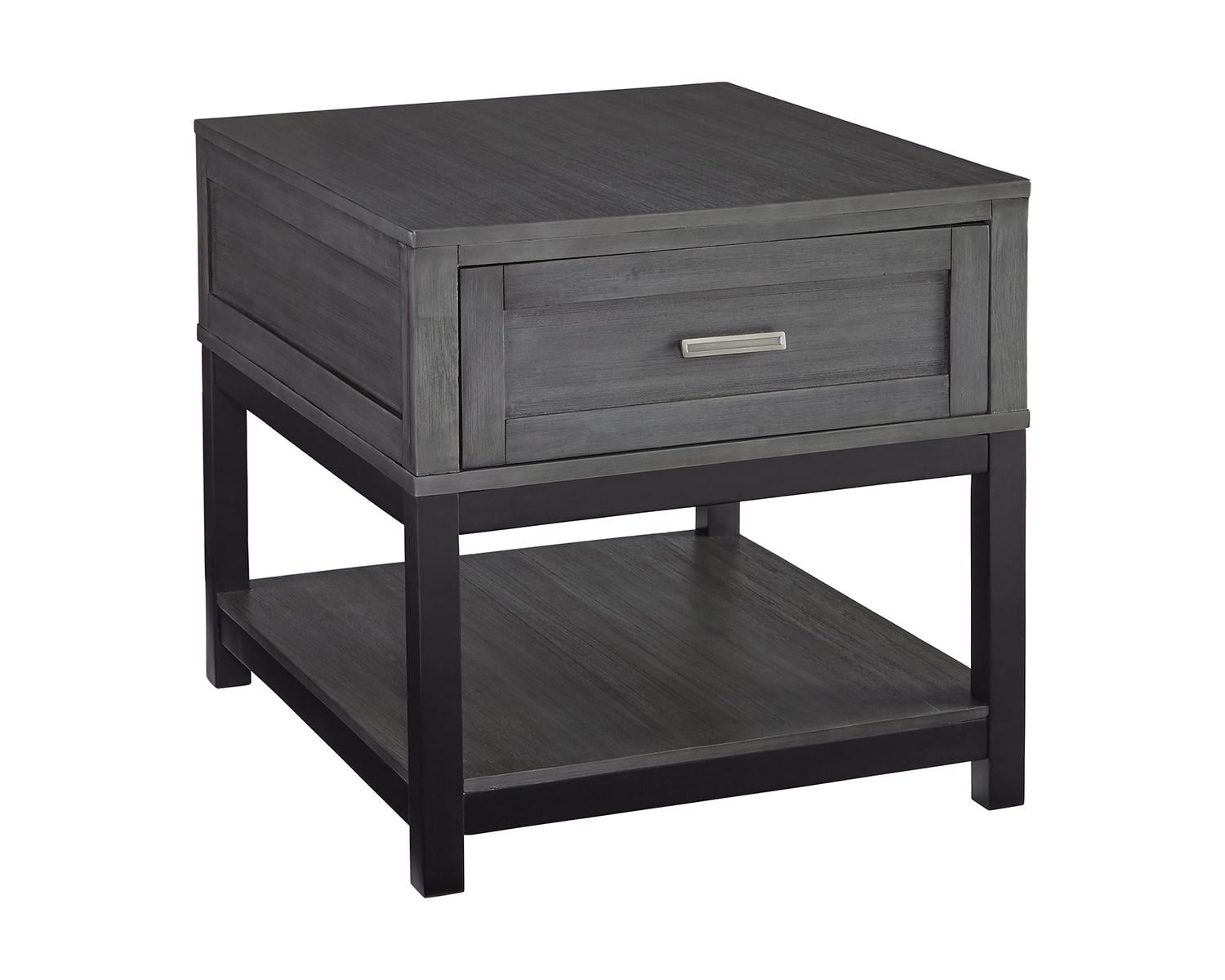 Signature Design by Ashley Caitbrook Gray/Black Rectangular End Table