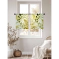 thumbnail image 3 of Sage Green Leaves Sheer Curtains 54 Inch Length 2 Panels Set Window Treatments, Summer Botanical Farmhouse Watercolor Leaf Rod Pocket Semi Curtains for Living Room/Bedroom/Kitchen, 104"W x 54"L, 3 of 7