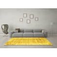 thumbnail image 3 of Ahgly Company Machine Washable Indoor Round Persian Yellow Traditional Area Rugs, 6' Round, 3 of 4
