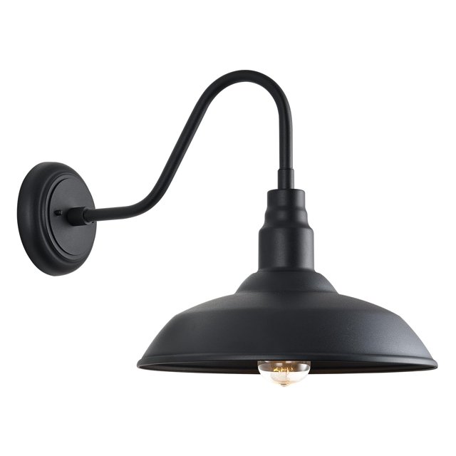 Luminaria exterior GOALPLUS 14" negra industrial