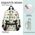 thumbnail image 5 of Football Helmet Beige Pattern Cute School Backpack Bag for School with Padded Back and Adjustable Shoulder Straps 15.25"x11.5"x5.25", 5 of 5