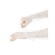 thumbnail image 4 of Guantes sin dedos de malla transparente con mangas de tul rizadas para mujeres INSPIRE CHIC, 1 par, blancos, talla única, 4 of 6