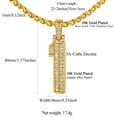 thumbnail image 3 of FindChic Men 14K Gold Plated Necklace Hip Hop Number 0-9 Pendants Jewelry with 22'' Wheat Chain, 3 of 8