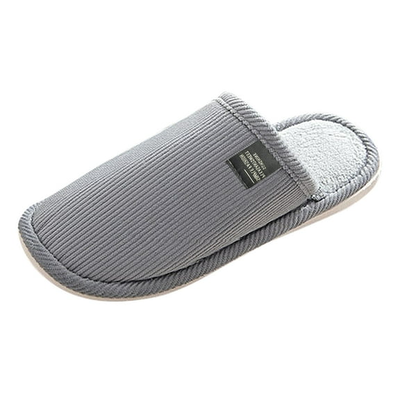 Chenyee Men's Lightweight Cotton Knit Slippers Breathable Memory Foam Indoor Flat House Slide Shoes