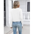 thumbnail image 5 of Carlikeit Women's Cropped Cardigan Sweater 2026 Button Down Knit Bolero Shrug Long Sleeve Lightweight Cardigan for Dresses, Office, Travel and Casual Wear, 5 of 6