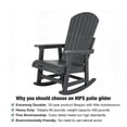 thumbnail image 3 of Mosbrisa HIPS Swivel Patio Glider, Poly Lumber Weather Resistant Outdoor Chair, for Patio, Porch, Yard (Gray), 3 of 6