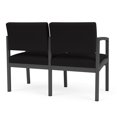 thumbnail image 5 of Lenox Steel Reception Waiting Room 2 Seats Chair / Charcoal Steel / Black, 5 of 5