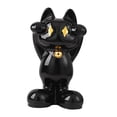 thumbnail image 3 of Estatua de gato de , decoración de escritorio, regalo de fiesta, Feng Shui, figura decorativa de gato de bienvenida, figura de gato de la Negro, 3 of 9
