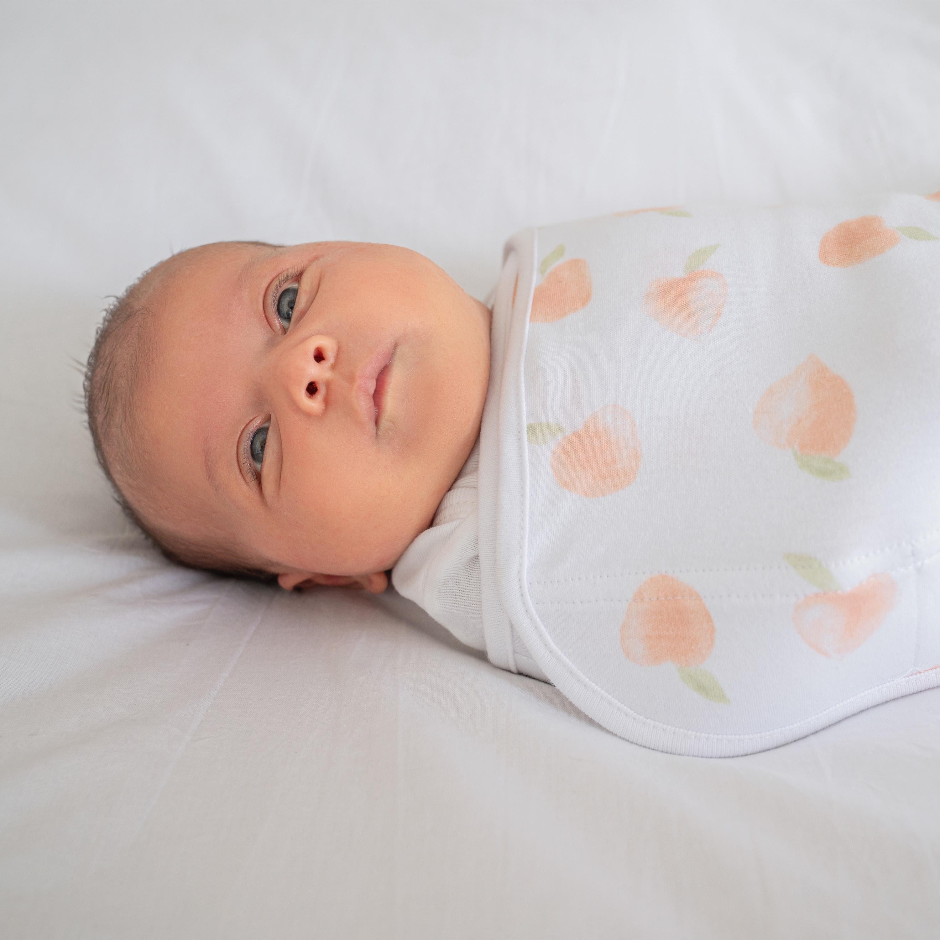 aden + anais Essentials No Zip Wrap Swaddles, Garden Floral, Pink, Girls, Newborn, 0-3 Months, 3-Pack