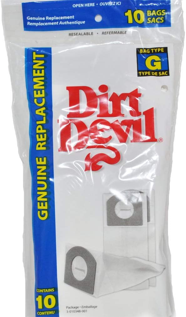 6 Vacuum Bags for Dirt Devil Type G UltraCorded Bagged Handheld Vacuum M08230RED 6 Vacuum Bags for Dirt Devil Type G UltraCorded Bagged Handheld Vacuum M08230RED