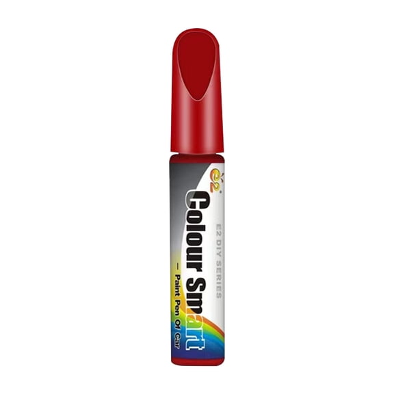 Red Red Car Paint Scratch Repair Pen Universal Color Touch Up Refinishing 12Ml Easy Application For Minor Scratches Chips Plastic Bottle With Brush Tip